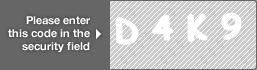 captcha code for visual authentication  letter D number 4 letter K number 9